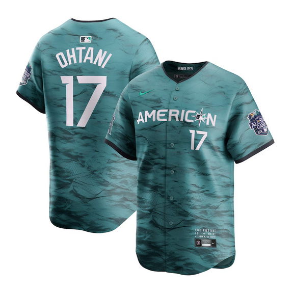 Mens American League Nike Teal 2023 MLB All-Star #17 Shohei Ohtani Game Limited Jersey